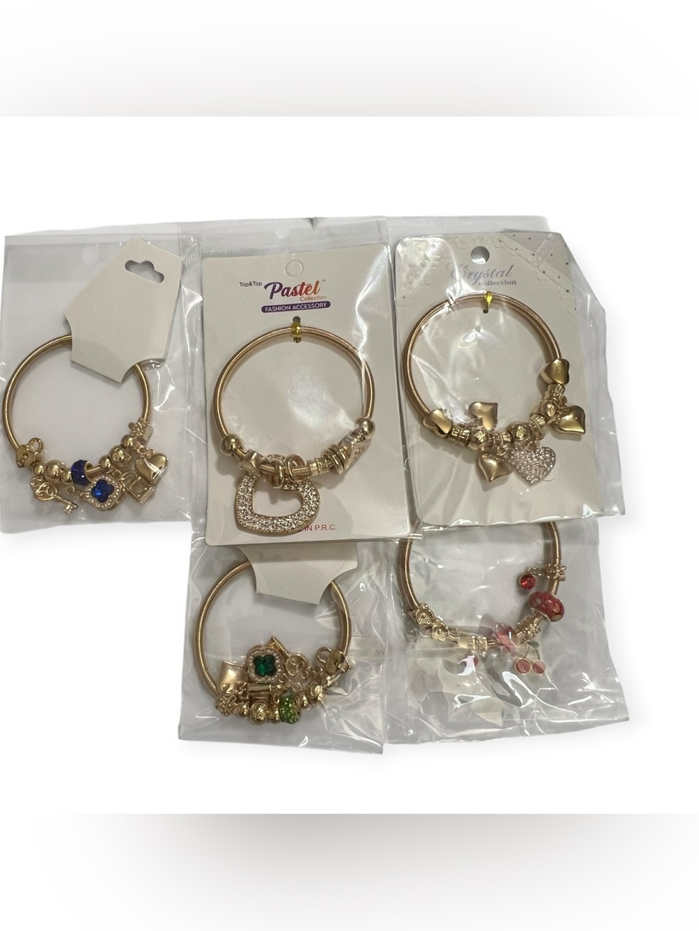 5pc‎ Gold Tone Bracelet Bundle